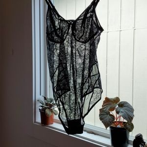 Black lace bodysuit